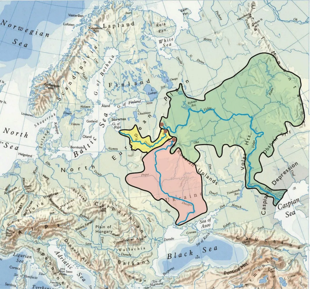 Limnological characterization of the sources of Volga, Dnieper